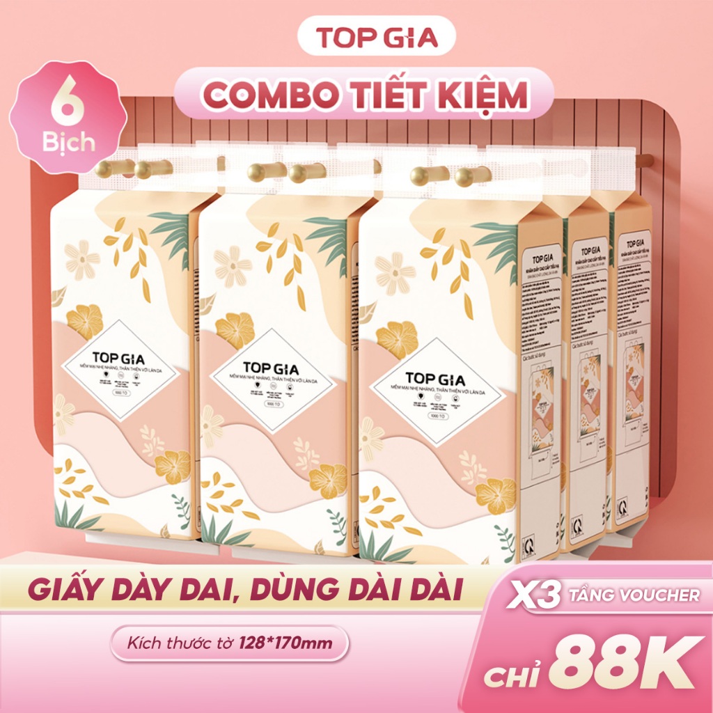 Khăn giấy vệ sinh treo tường Tiểu Hạ 1000 tờ làm từ bột gỗ thiên nhiên, an toàn, tiết kiệm