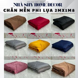 Chăn Mền Phi Lụa Chần Bông Dày Dặn Hàng Đẹp Loại Cao Cấp Size 2mx1m8 - Nhà Shy Home Decor
