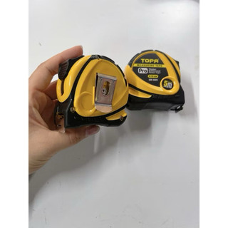 Thước cuộn thép nền vàng TOPA PRO 5M / 7.5M bản 2.5f dây cuộn tự động, bọc cao su chống va đập