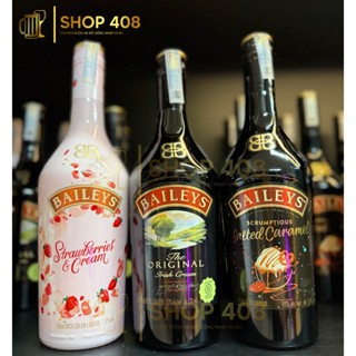 Rượu Baileys 700ml với 3 vị Original (Sữa) - Strawberries and Cream (Dâu) - Salted Caramel (Caramel)