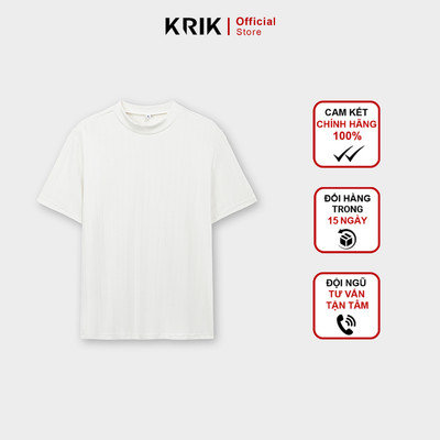 Áo Phông Nam KRIK Form Fitted Chất Liều Mềm Mịn Thiết Kế Cổ 3P Hiện Đại AP1417