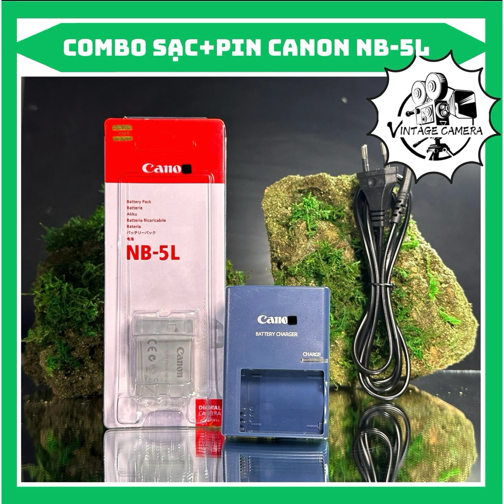 Bộ Sạc Pin Canon NB-5L ( Combo Hãng ) dùng cho IXUS 800 IS, 850 IS, 860 IS, 870 IS, 90 IS