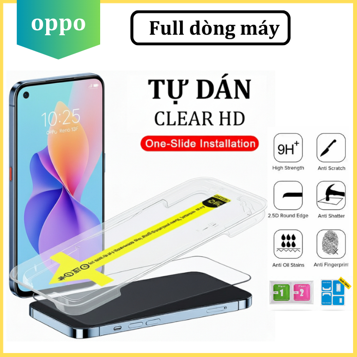 Cường Lực Khung Tự Dán OPPO Reno 14 14F 14Pro 13 13F 5G 12F 11F 8 8Z 8Pro 5G 7 7Z 6 6Z A98 A60 A58 A56 A55 A54 A3 A3X A5