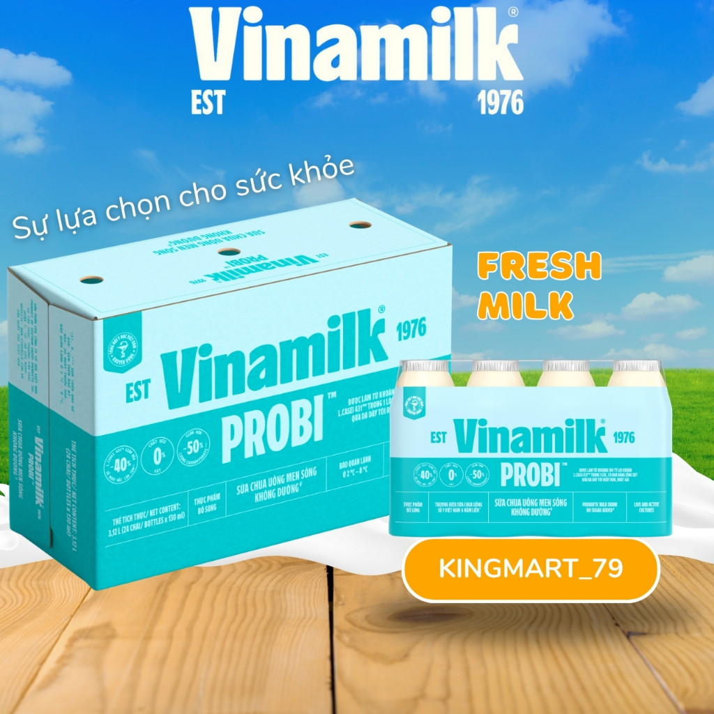 [Hỏa Tốc] Thùng Sữa chua uống Probi không đường 130ml 24 chai/thùng.