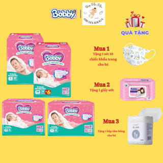 [MẪU MỚI-KÈM QUÀ] Tã/bỉm quần mở 1 bên Bobby đầu tiên trên Thế Giới Nb70+6/ S80