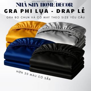 Gra Phi Lụa Mát Mịn Cao Cấp - 1 Tấm Gra Giuờng Lẻ - Đủ Size - Nhà Shy Home Decor