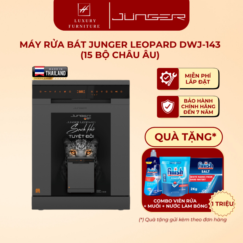 Máy rửa bát Junger Leopard 15 bộ DWJ-143| BH chính hãng