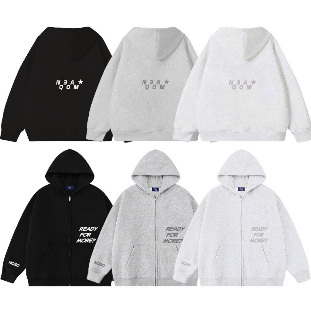 Áo Khoác Nỉ Hoodie Zip COTTON Thêu Nổi NQ30 LUNI Chống Nắng Tốt Form Rộng Nam Nữ Unisex (Không xù lông) | BigBuy360 - bigbuy360.vn