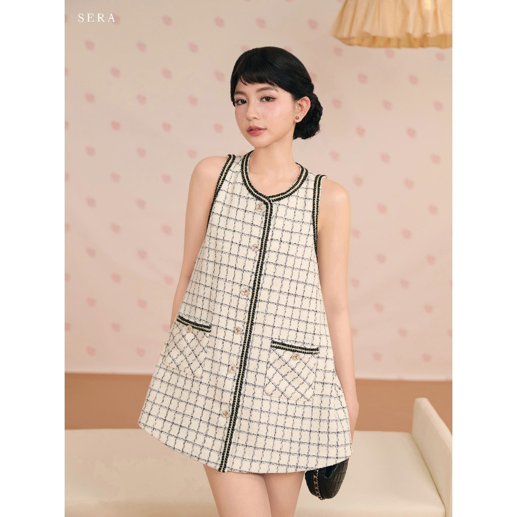 SERA - Áo dạ tweed dáng dài xoè Vera