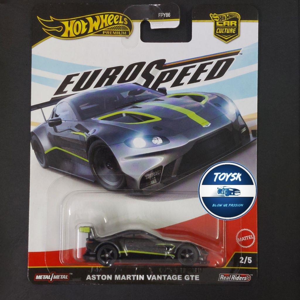 Toysk xe mô hình Aston Martin Vantage GTE Hotwheels Premium Xám tỷ lệ 1:64
