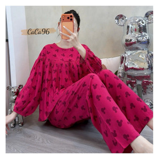  Đồ bộ tole nữ bộ lanh mặc VNXK  MẪU 1m55-45kg -size l  thiết kế cao cấp CACA96 PHOM TO tay liền thân babydoll ,bồng bềnh 