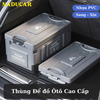 Hộp đựng đồ ÔTô 42L 60L 70L 80Lít gấp gọn -Thùng để đồ cốp xe ô tô chất liệu nhựa PP5 bền bỉ NADUCAR