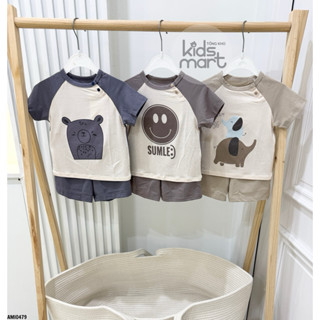 Anmina - Bộ cộc raglan in hình AMI0479