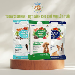   DEAL SỐC   5kg  TODAY'S DINNER DOG - Thức ăn hạt khô cho chó 5kg hỗ trợ tiêu hóa tốt da lông mượt 