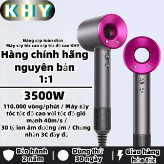 Máy Sấy Tóc KHY 3500W Chính Hãng, Gió Mạnh 40m/s, Ion Âm Dưỡng Ẩm, Bảo Hành 2 Năm