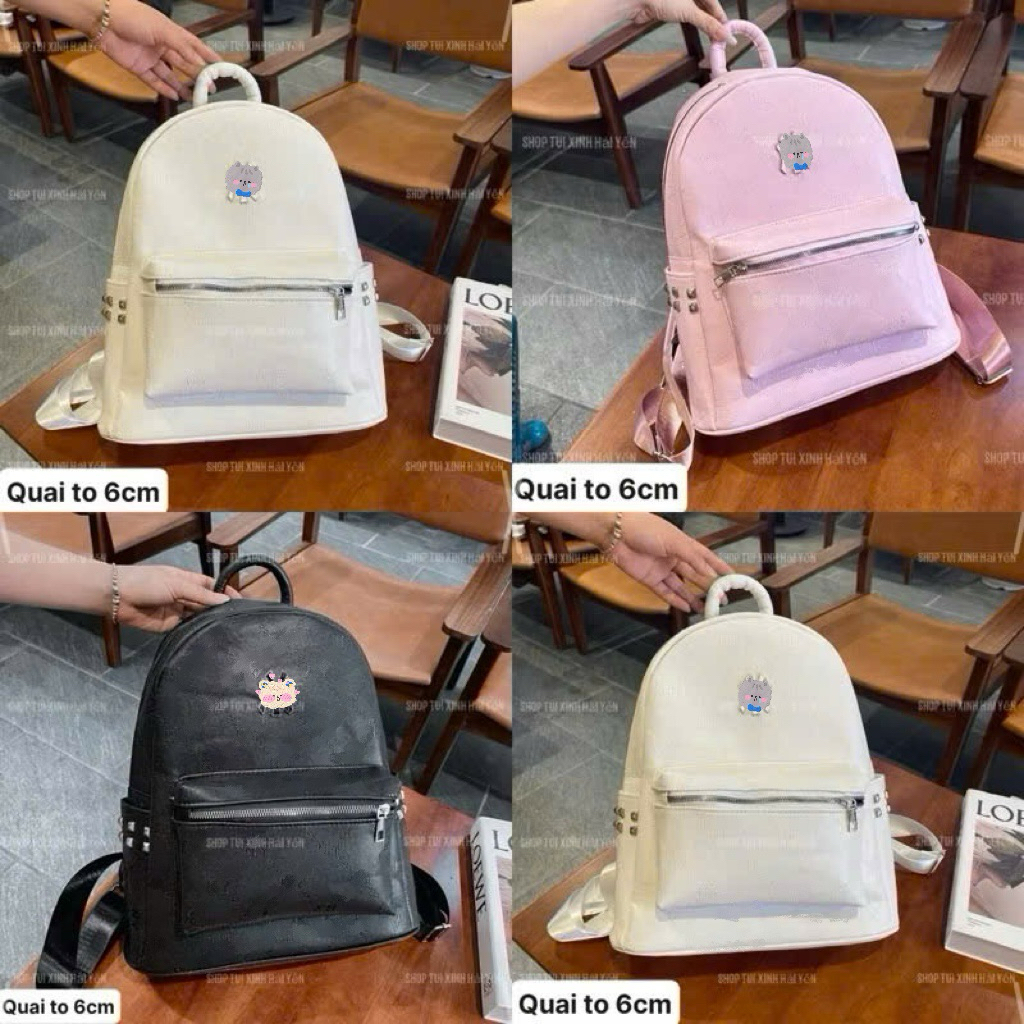 balo to, balo đi học đi làm Size 40 Quai to mác /\/Y nổi phối vân in chìm kiểu dáng thời trang cho nam và nữ