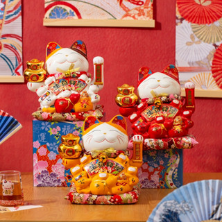 Mèo Thần Tài Vẫy Tay - Phong Thuỷ Gốm sứ cao cấp chiêu tài tiến lộc quà tặng may mắn - Mèo Chiêu Tài Hút Lộc Bậc Nhất