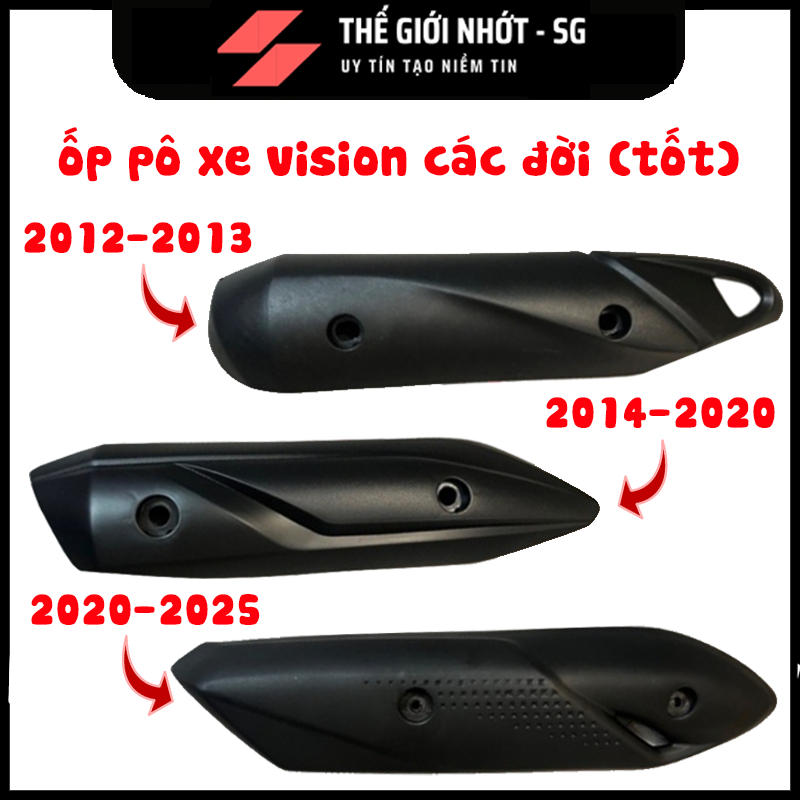Ốp pô xe Vision các đời loại tốt, Vision 2014 => vision 2019