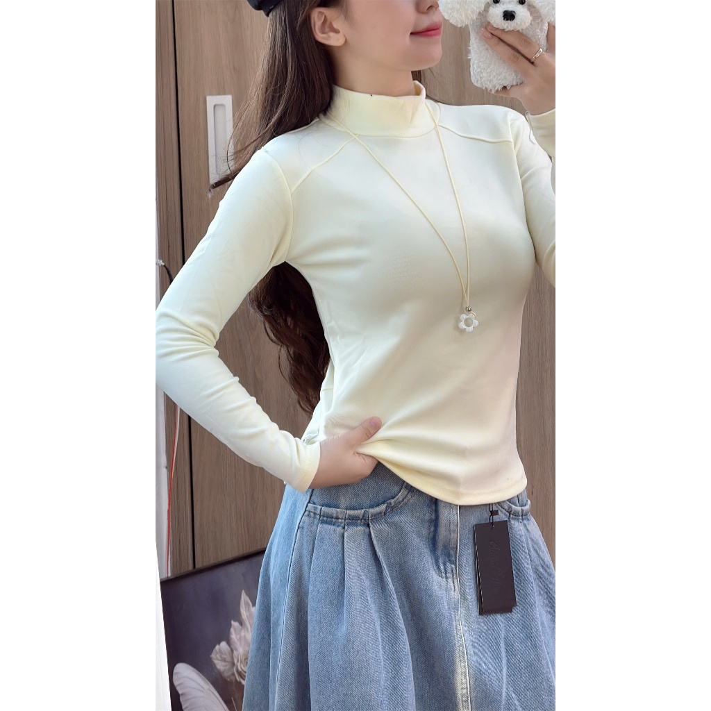Áo giữ nhiệt Lista cổ cao 3cm phối viền trẻ trung cho nữ ( Mã 8 ) | BigBuy360 - bigbuy360.vn