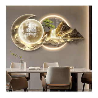  Đồng hồ Tráng Gương Treo Tường Điện Led Tranh Treo Phòng Khách Phòng Làm Việc Decor Cửa Hàng.... 