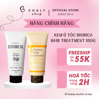 Kem ủ tóc suôn mượt và phục hồi Biorica Botanical Treatment/Honey Treatment 180g Nhật Bản