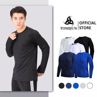 Áo thun nam tay dài TOMIJUN Giữ nhiệt thể thao nam co giãn, giữ ấm, màu sắc trẻ trung và năng động