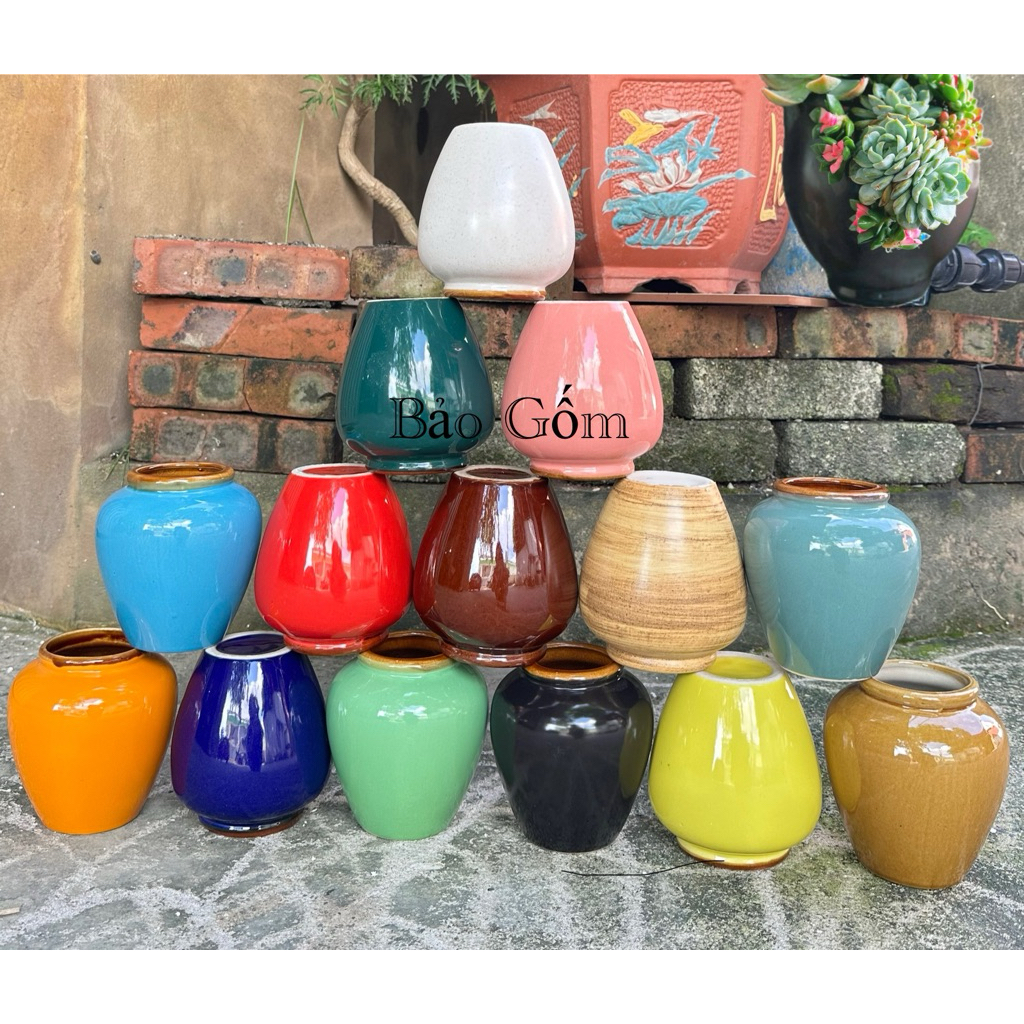 Lu bia, lu uống trà nhiều màu, lu uống nước kiểu mới