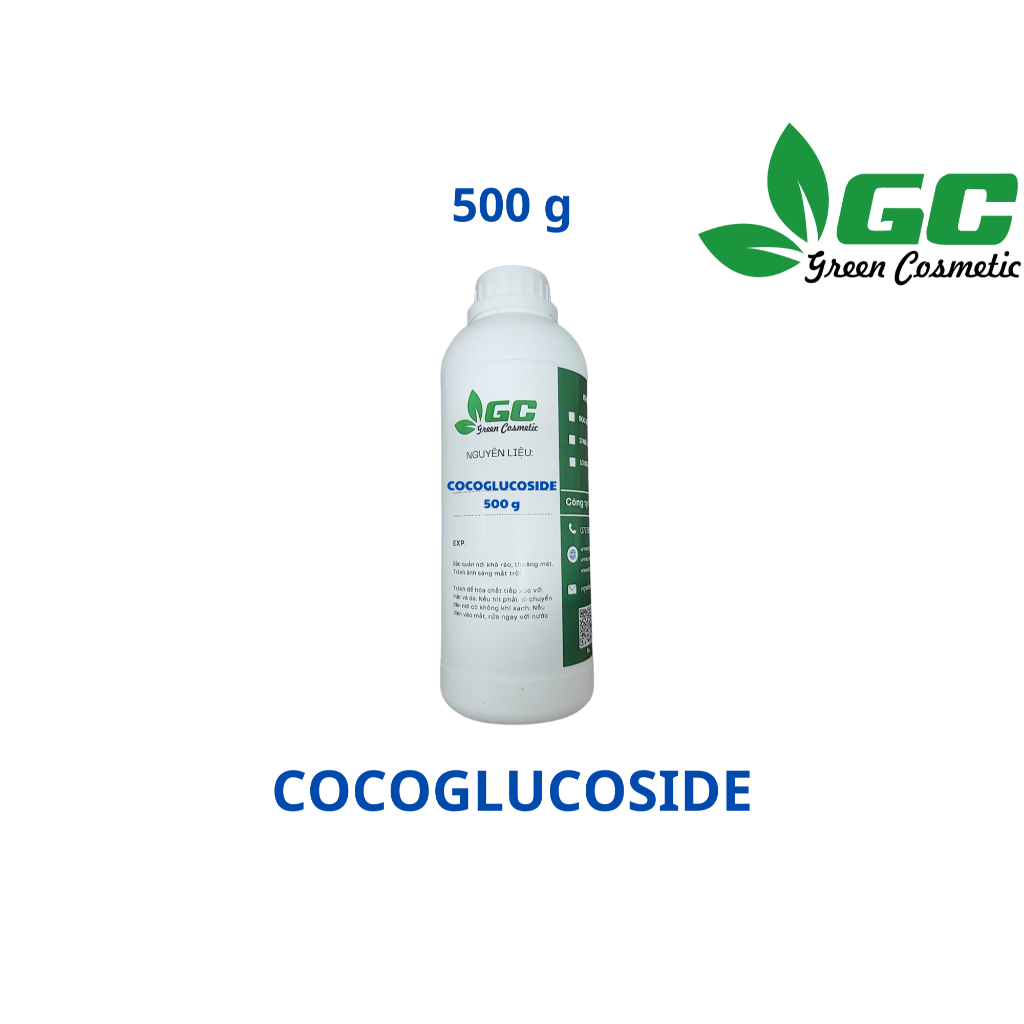 [HCM] Cocoglucoside - Chất tạo bọt dịu nhẹ trong dầu gội - nguyên liệu mỹ phẩm Greencosmetic 100g, 500g, 1 kg