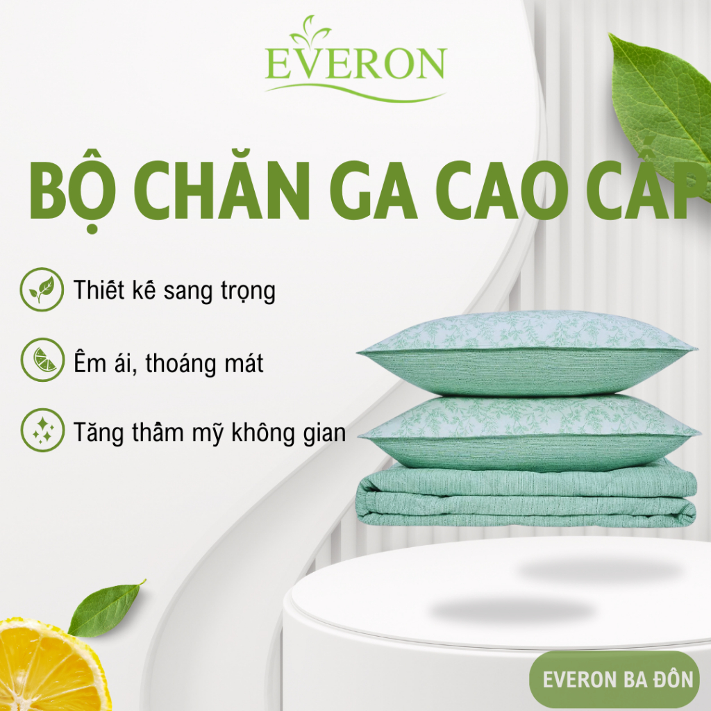 Bộ Ga Chun Chần Everon Cao Cấp BST 2025 – Ga Giường Chần Bốn Mùa Êm Mát, Thoáng Khí, Bền Đẹp, Everon