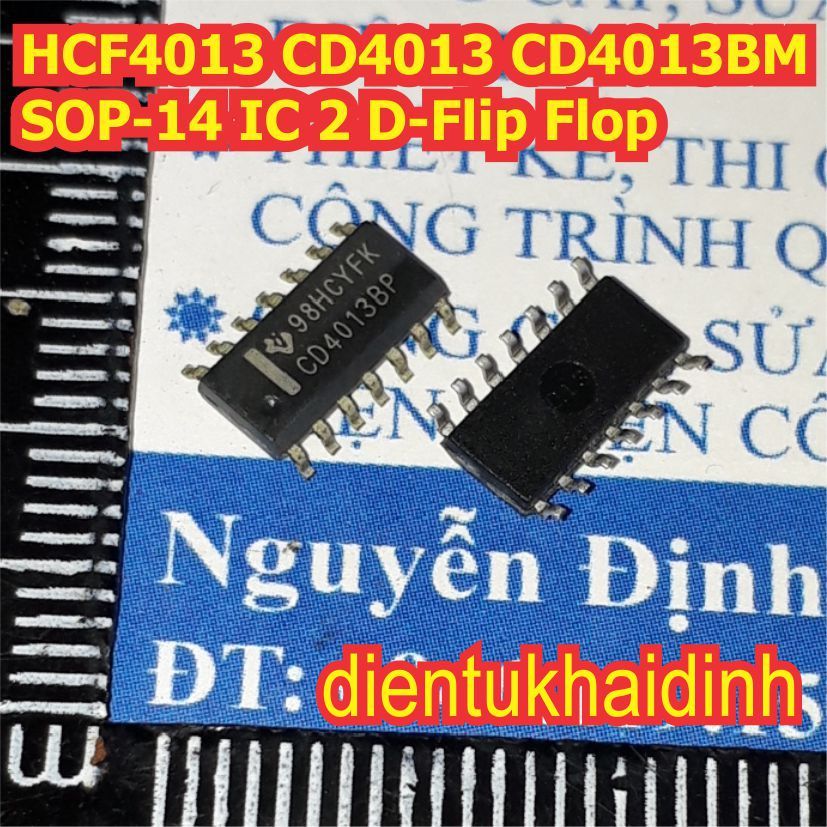 10 con HCF4013 CD4013 CD4013BP 4013 SOP-14 IC 2 D-Flip Flop kde1414