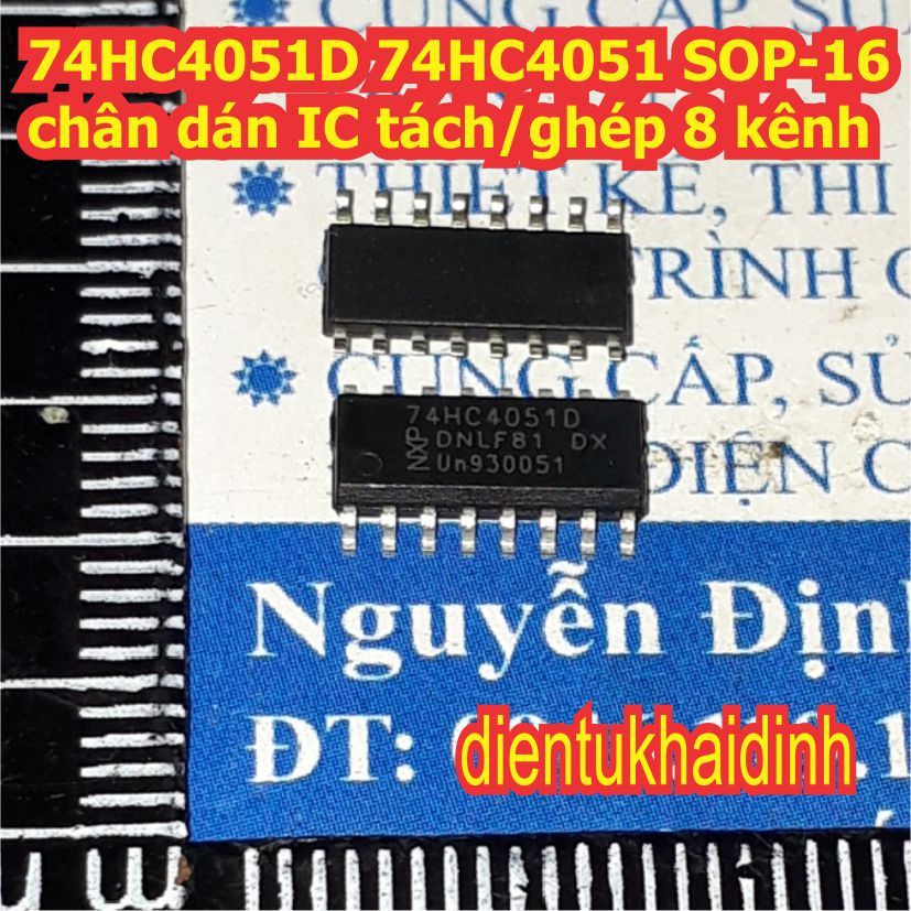 10 con 74HC4051D 74HC4051 HC4051 SOP-16 chân dán IC tách/ghép 8 kênh kde2081