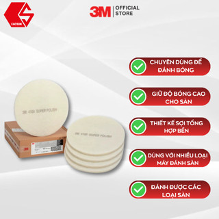 Miếng Đánh Sàn 3M™ 4100 - White Super Polish Pad