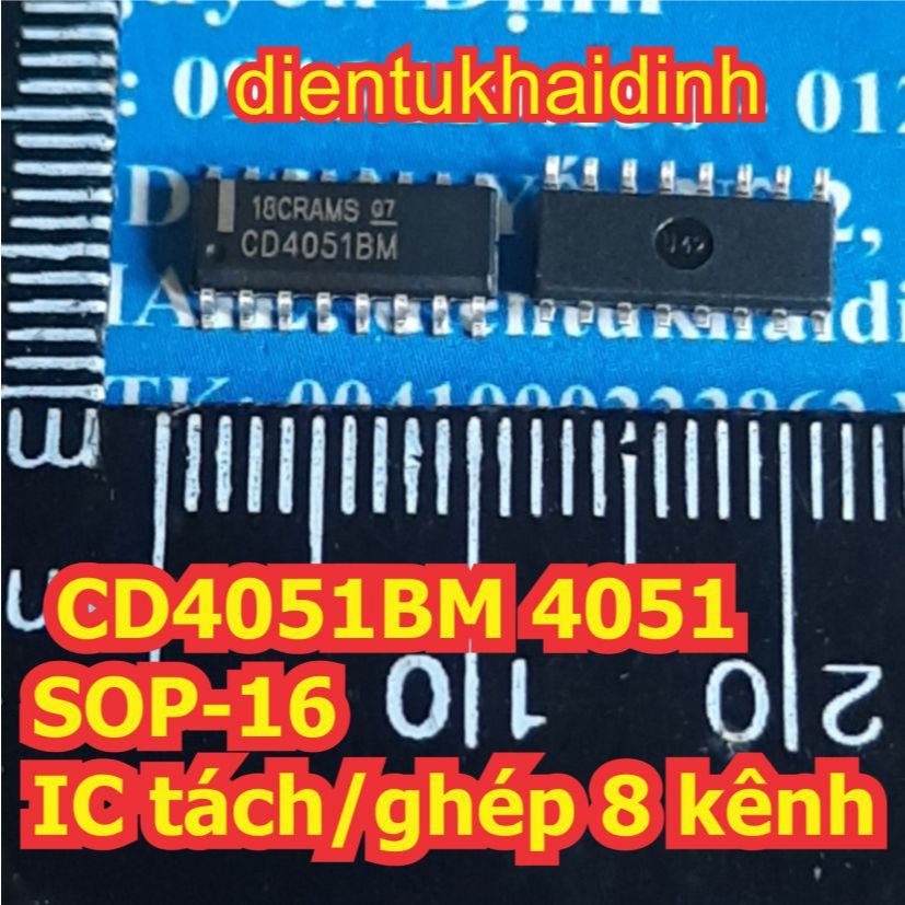 10 con CD4051BM CD4051 4051 SOP-16 IC tách/ghép 8 kênh (10 con) KDE1258