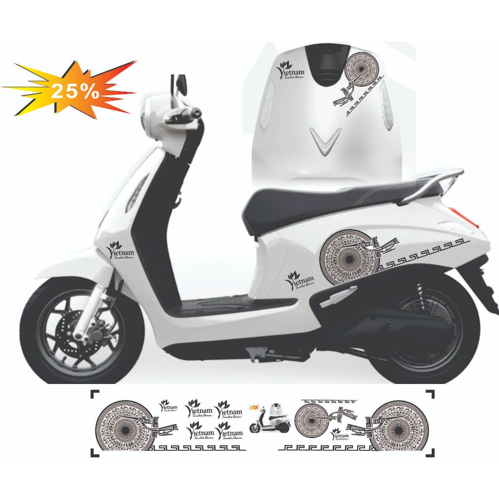 TEM XE EVO 200  - EVO LITE NEO - EVO GRAND - EVO MAX -  MẪU TEM TRỐNG ĐỒNG ĐẸP , TEM 3 LỚP KHÔNG BAY