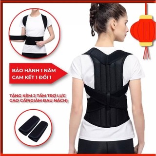 Đai chống gù lưng nam nữ Back Pain [Tặng kèm 2 tấm trợ lực]