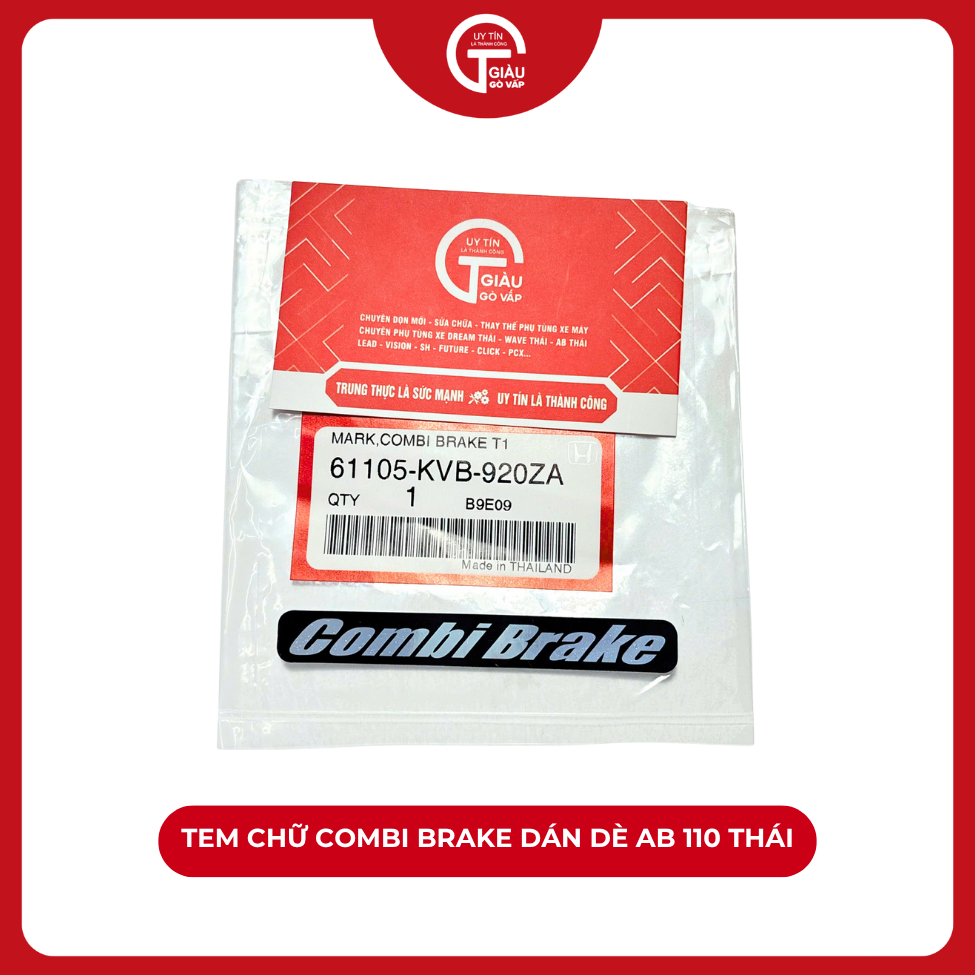 Tem Chữ Combi Brake Dán Dè Air Blade AB 110 Thái HD Thái Lan