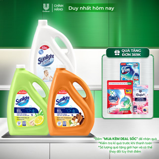 Nước lau sàn Cao Cấp Sunlight Tinh dầu Thảo mộc Ngăn côn trùng Chanh & Sả | Quế & Cam | Tre & Lô hội - Chai 3.6 KG