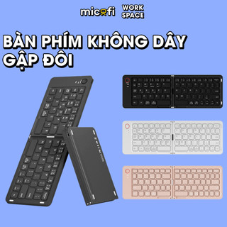  Bàn Phím Gấp Gọn Micofi Bluetooth Không Dây Mini Bàn Phím Điện Thoại iPad Không Ồn Nhỏ Gọn Android Cho Laptop Gập 