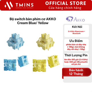  Bộ switch bàn phím cơ AKKO Cream Blue  Yellow - hành chính hãng 