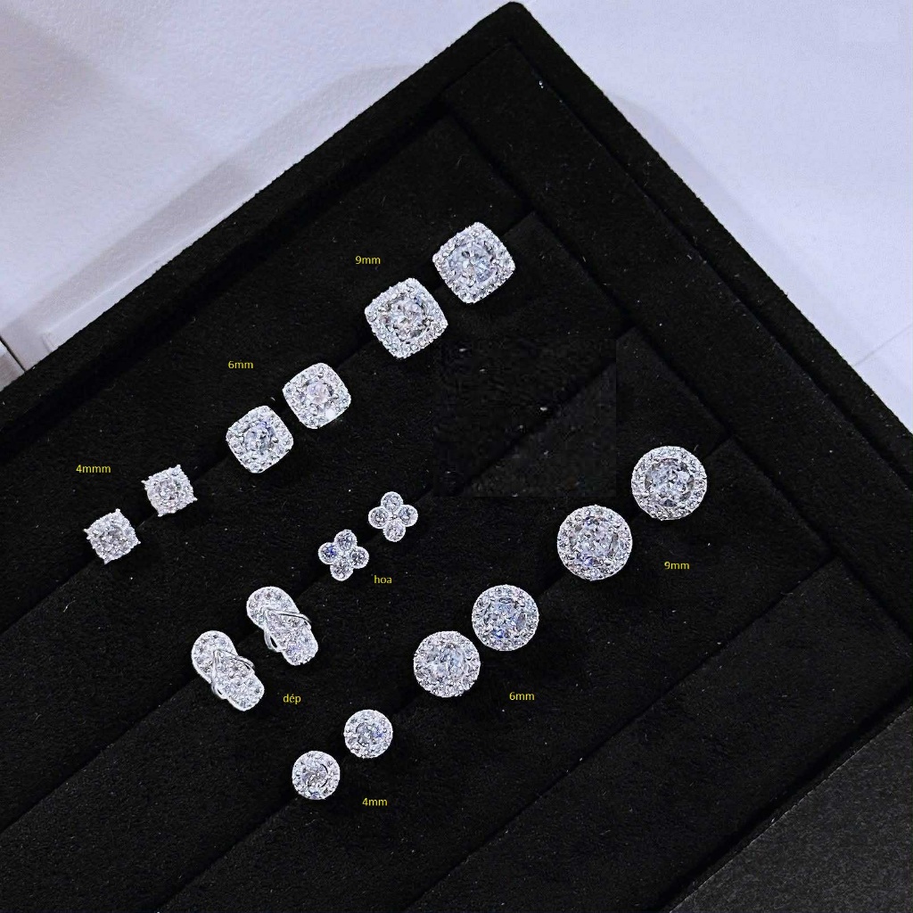 Bông tai bạc ta các mẫu nụ tai