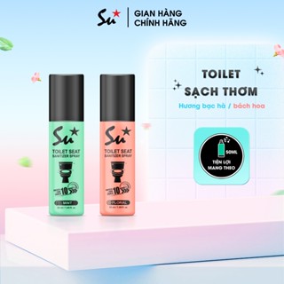 Xịt khử mùi nhà vệ sinh Su Star 50ml, Khử khuẩn bệ ngồi bồn cầu, diệt sạch vi khuẩn chỉ sau 10s