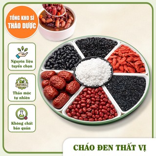 Cháo đen thất vị dưỡng tóc, 14 set, cháo ngũ cốc cổ truyền 7 vị: đậu đen, táo đỏ, gạo lứt, kỳ tử,...