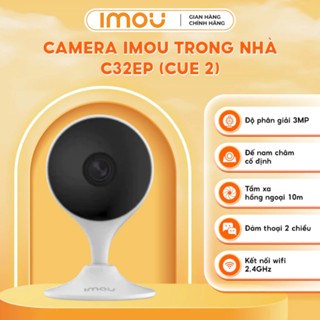  Camera Wifi IMOU Cue 2 C32EP 3MP 2K Góc Rộng Trong Nhà Chính Hãng - Đế Nam Châm Đàm Thoại 2 Chiều Thông Báo Báo Động 
