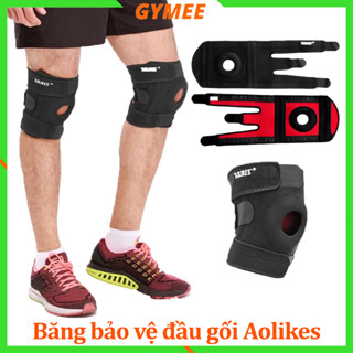 Bó gối thể thao có lò xo AOLIKES băng đầu gối khi chạy bộ,bóng đá thể thao leo núi