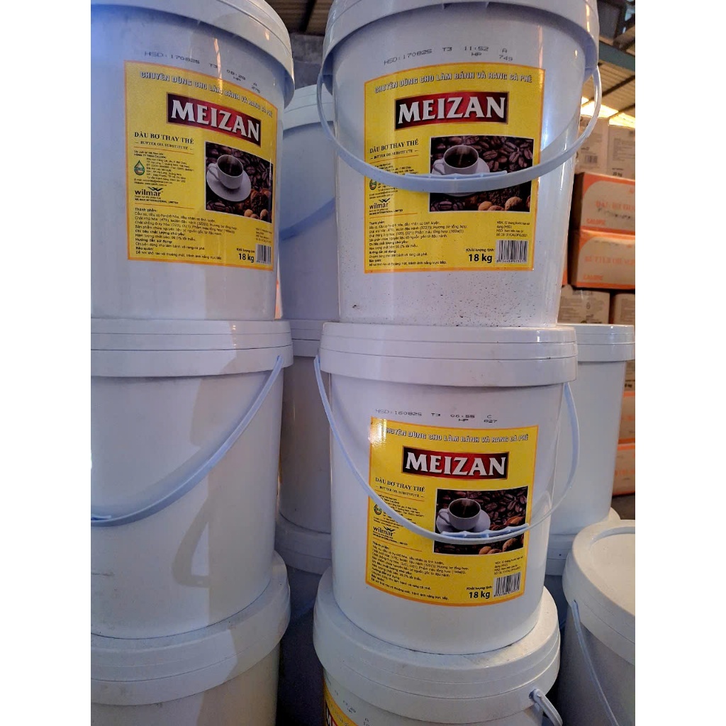 Dầu Bơ Thay Thế Meizan 18KG, Bơ Meizan vàng, dầu bơ, bơ làm bánh, bơ làm bánh mì, bơ làm bắp rang bơ
