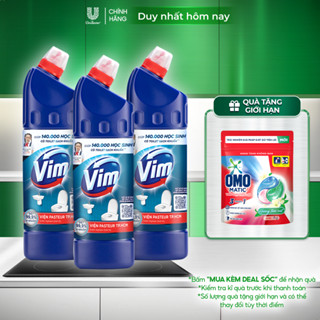 Combo 3 Nước Tẩy Bồn Cầu và Nhà Vệ Sinh Vim Diệt Khuẩn| Diệt 99,9% Vi Khuẩn (880ml)