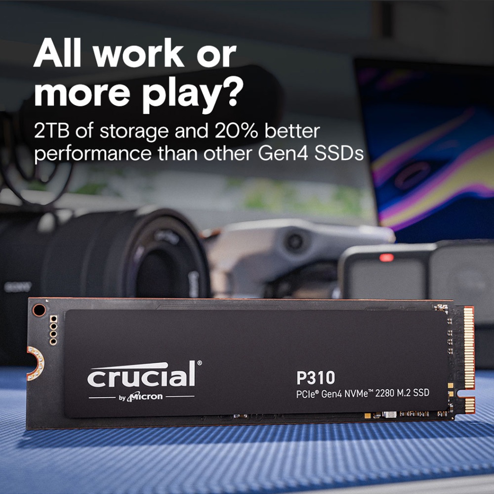 Ổ cứng SSD Crucial P310 1TB M.2 PCIe Gen4 x4 NVMe - Bảo hành 36 tháng | BigBuy360 - bigbuy360.vn