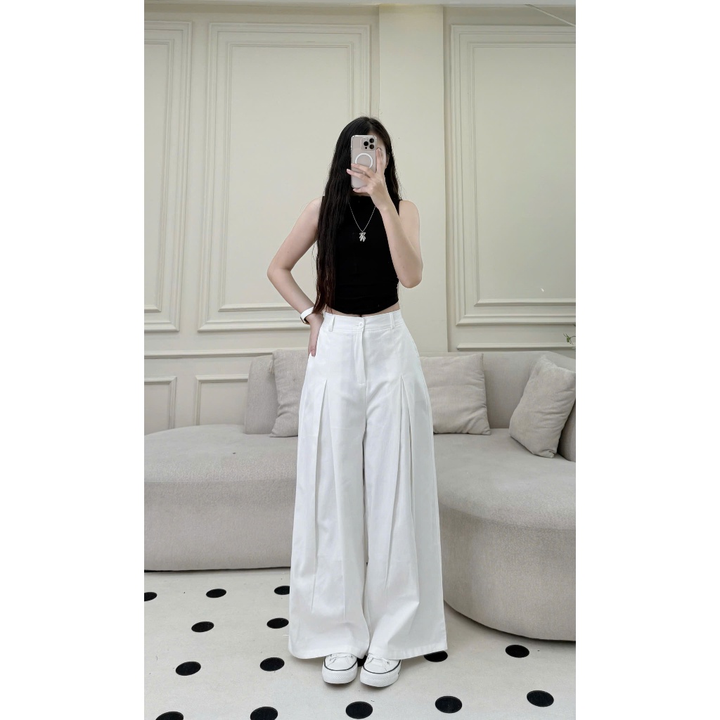 Quần tây ống rộng Hari dáng công sở chất kaki tôn dáng | BigBuy360 - bigbuy360.vn