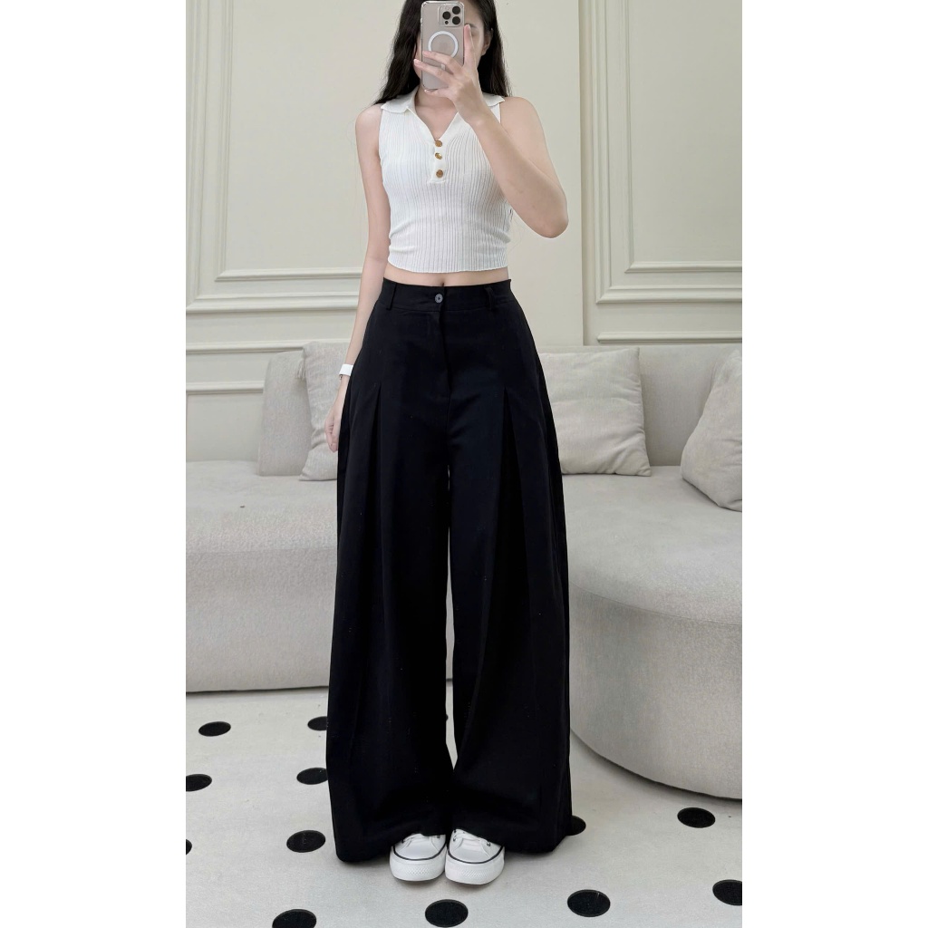 Quần tây ống rộng Hari dáng công sở chất kaki tôn dáng | BigBuy360 - bigbuy360.vn