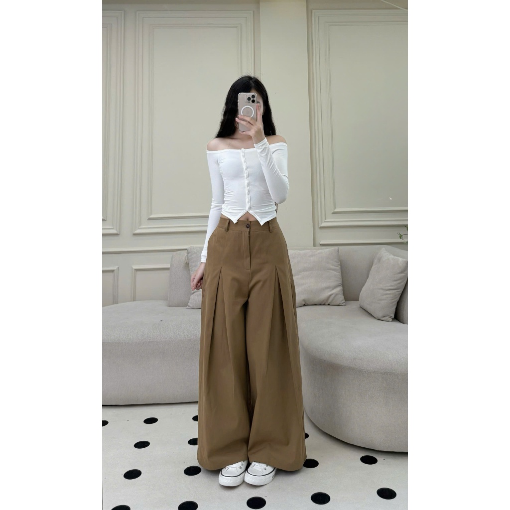 Quần tây ống rộng Hari dáng công sở chất kaki tôn dáng | BigBuy360 - bigbuy360.vn